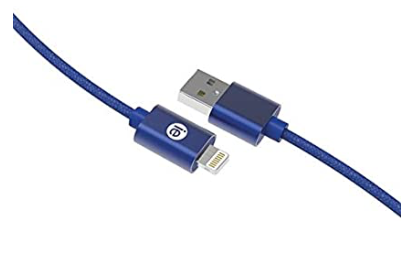 iessentials 10ft Micro-USB Braided Cable-Blue