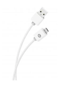 iessentials 10ft Micro-USB Braided Cable-White