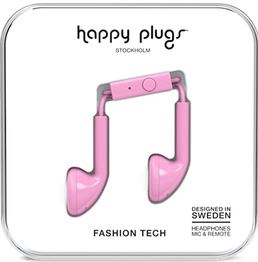 Happy Plugs Earbuds-Pink