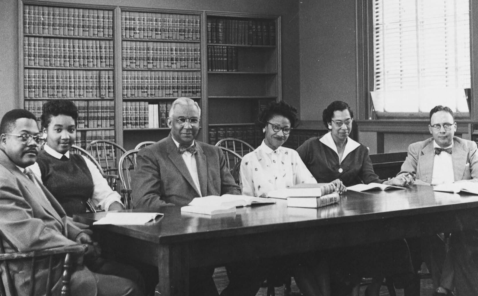 A black and white image of influential NCCU Law School founders