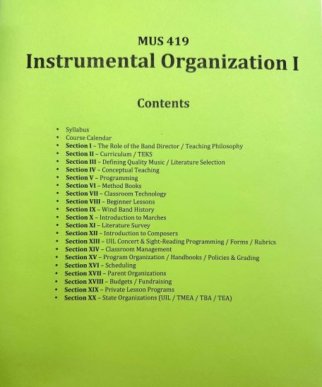419 Instrumental Org. I Packet (Spring 2024 - Andre)