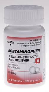 Acetaminophen Regular Strength 325mg - 100 tablets