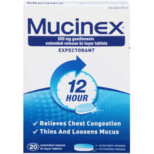 Mucinex 600mg 12 Hour - 20 tablets