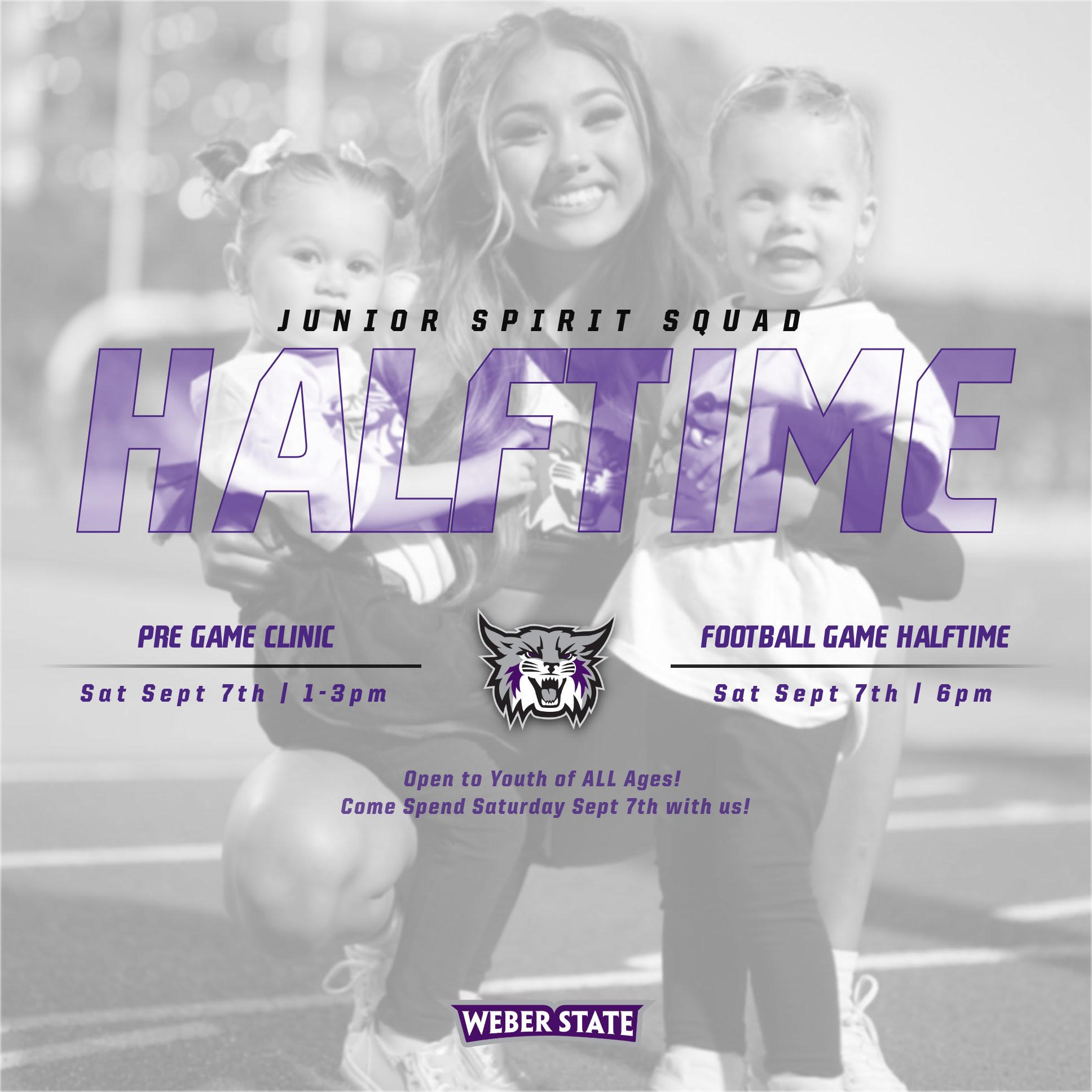 Junior Wildcat Spirit Squad Halftime Clinics and Performances