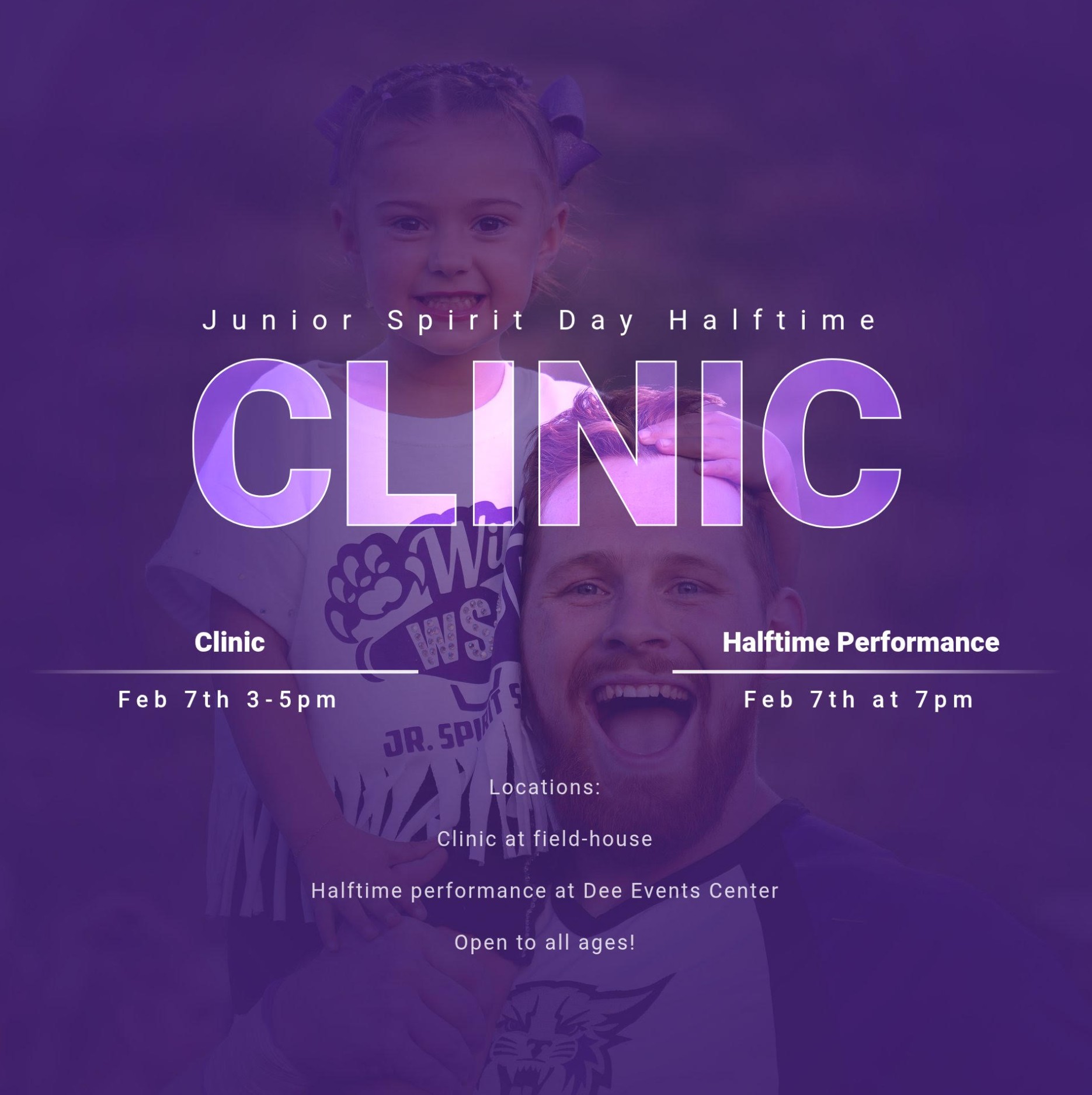 Junior Wildcat Spirit Squad Halftime Clinics and Performances