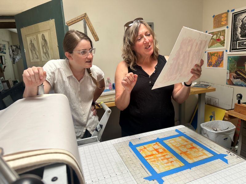 Exploring Taos Through Linocut Printmaking