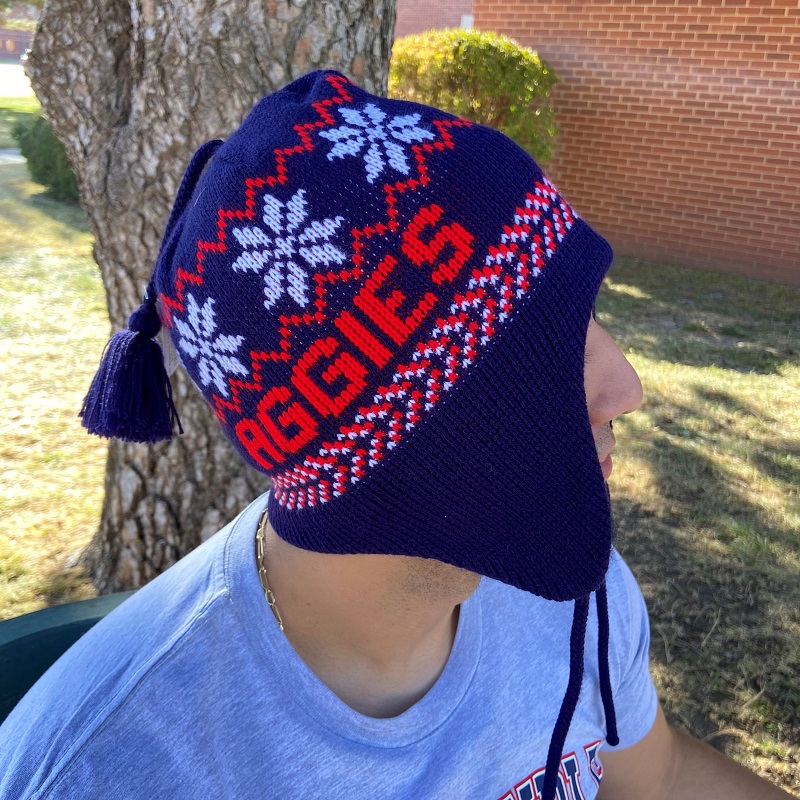 Navy Aggies Ear Flap Hat