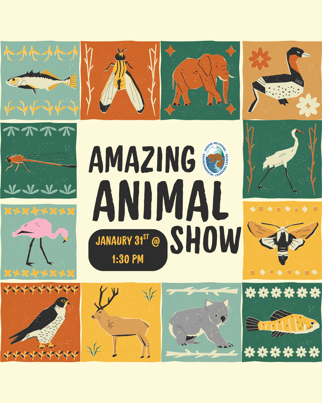 Animal Show:  Amazing Animal Show | January 31st @ 1:30 PM