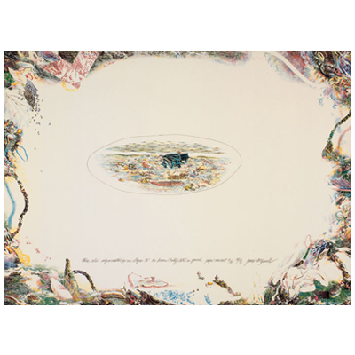 James McGarrell - Three color improvisation for an ellipse to be drawn (badly) later in pencil, paper variant I/II