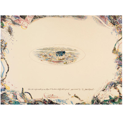 James McGarrell - Three color improvisation for an ellipse to be drawn (badly) later in pencil, paper variant II/II