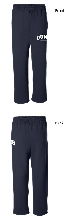 Navy Open Bottom Sweatpant