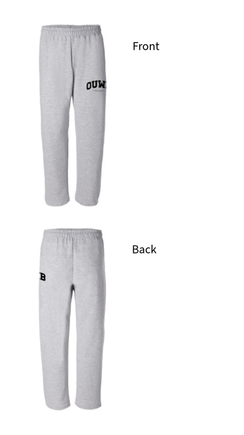 Gray Open Bottom Sweatpant