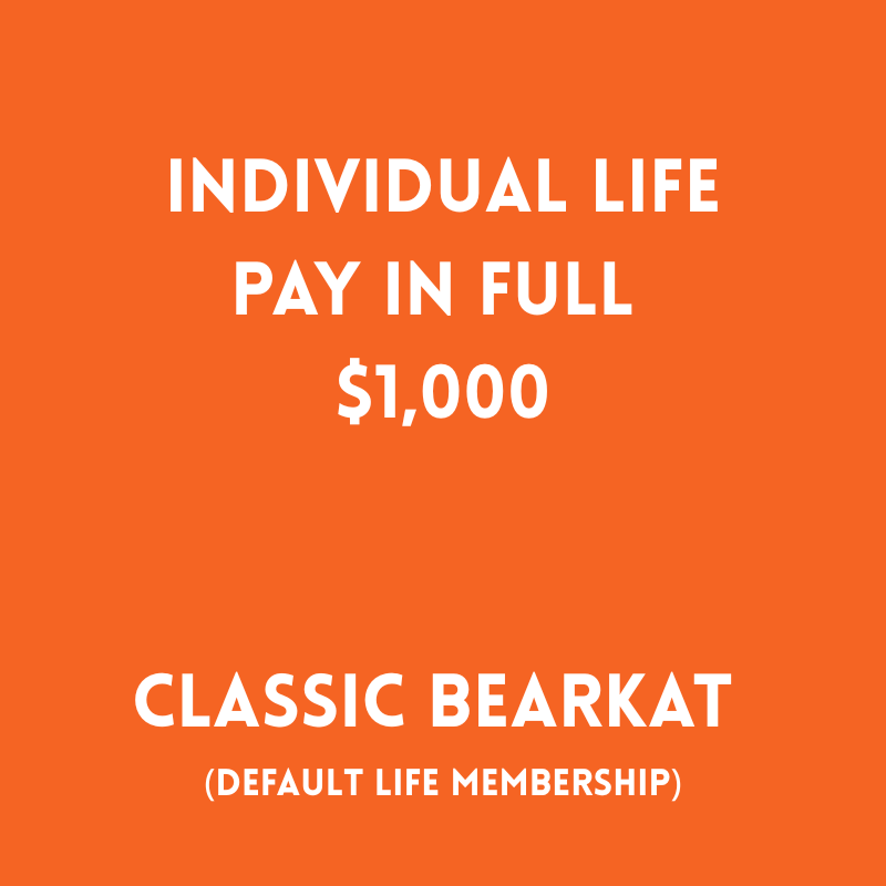 Life Membership $1000 (PAY IN FULL)