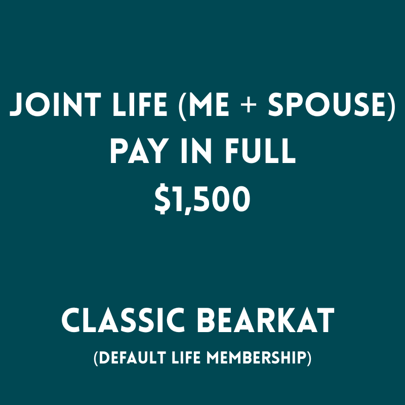 Joint Life Membership $1500 (PAY IN FULL)