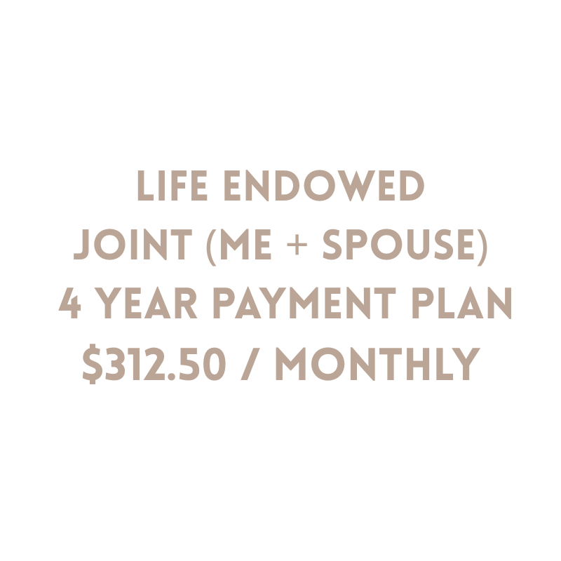 Joint Life Endowed Membership $15,000 (48 MONTH PAYMENT PLAN)