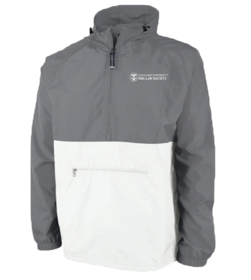 white quarter zip windbreaker