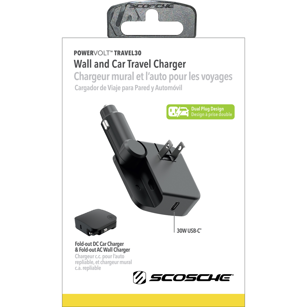Scosche Car and Wall Charger- 30W