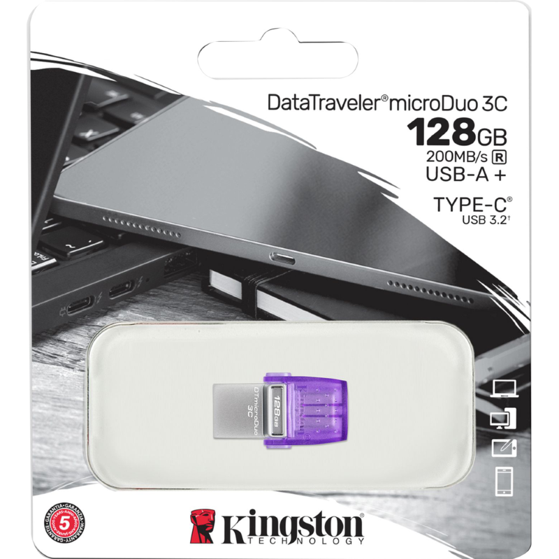 Kingston DataTraveler microDuo Dual USB-A-USB-C Flash Drive