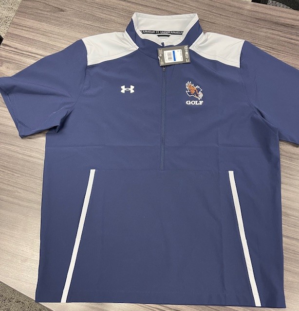 UTM Golf Under Armour Short Sleeve Navy Wind Pullover - Medium