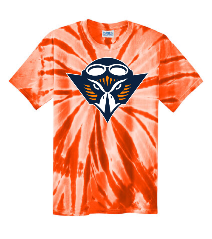 UTM Skyhawk Head Orange Tie Dye T-shirt