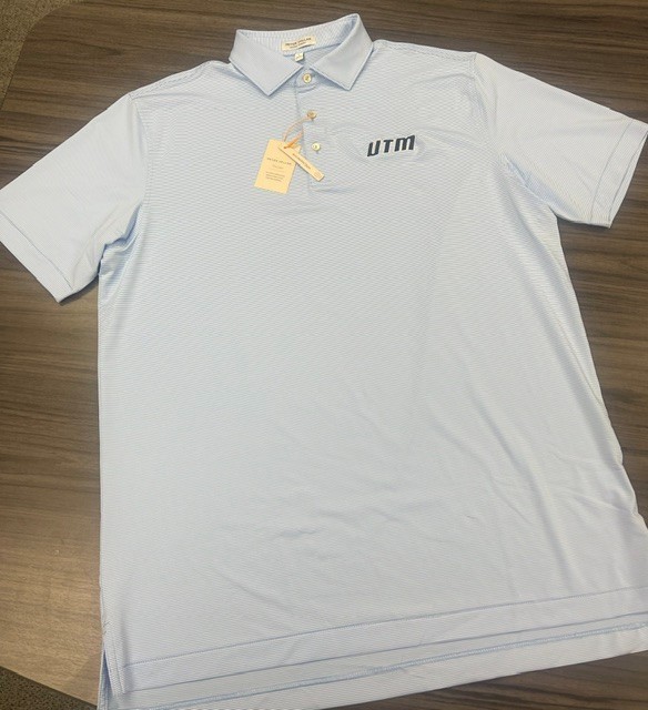 Peter Millar Light Blue Stripe Polo