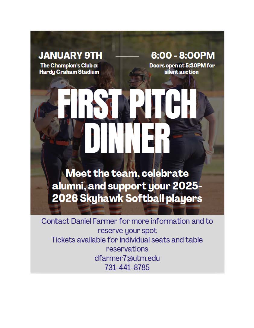 UT Martin Softball First Pitch Dinner Table of 8