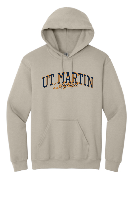 UTM Softball Gilden Khaki Cursive Hoodie