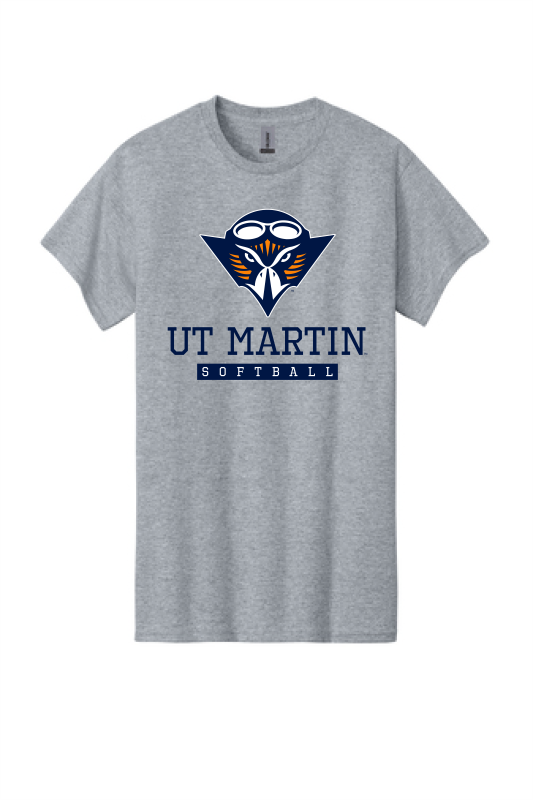 UTM Softball Gilden Grey Head Short Sleeve T-shirt