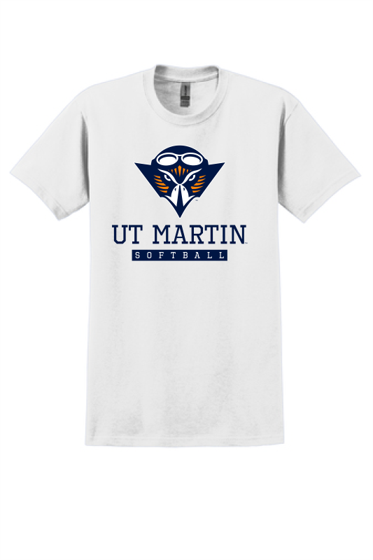 UTM Softball Gilden White Skyhawk Short Sleeve T-shirt