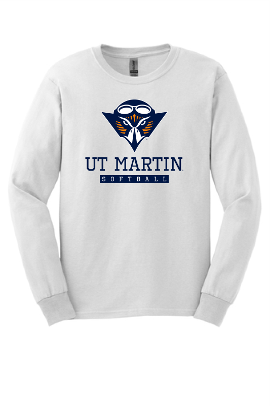 UTM Softball Gilden White Skyhawk Long Sleeve T-shirt