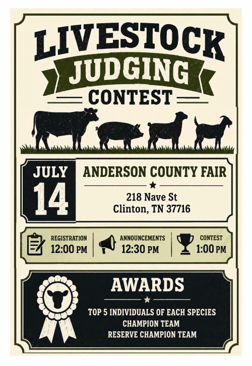 Anderson County Fair Livestock Judging Contest