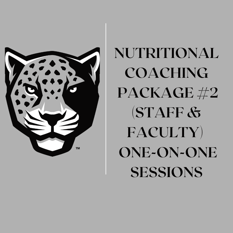 1-on-1 Nutritional Coaching package #2 Staff/Faculty