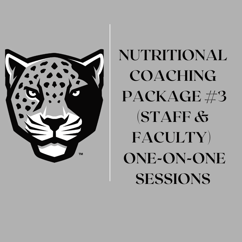 1-on-1 Nutritional Coaching package #3 Staff/Faculty
